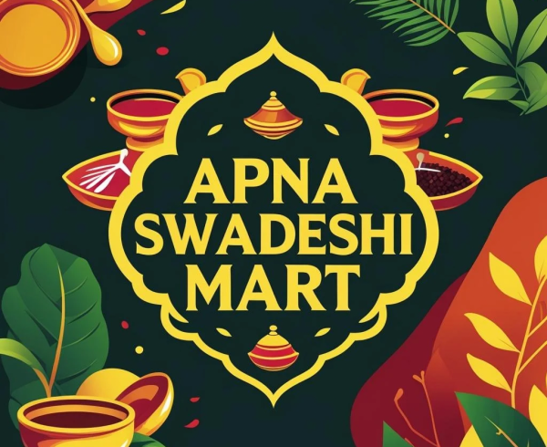 Cultural Marketplace Logo with Welcoming Red and Green Palette