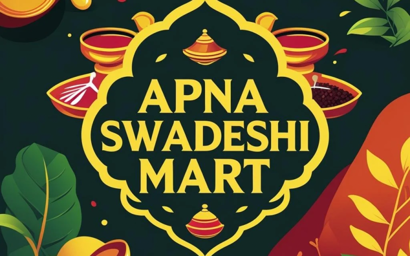 Cultural Marketplace Logo with Welcoming Red and Green Palette